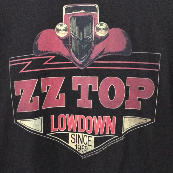 NWOT ZZ Top sz XL tee Graphic Band tee"Lowdown Since 1969" red Eliminator Coupe - Picture 2 of 7
